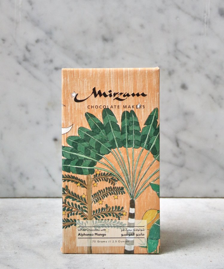 Mirzam Mango White Chocolate Bar, 70g - DeLAURENTI